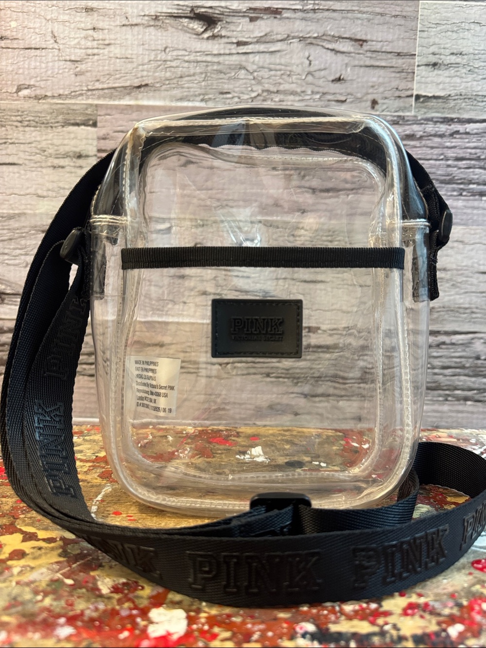 PINK Victoria's Secret Clear Transparent Crossbody Bag